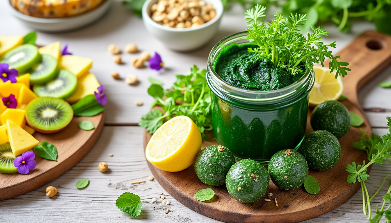 découvrez les délicieuses recettes à base de spiruline proposées par algues passion. transformez votre cuisine avec ces idées saines et gourmandes qui mettent en avant les bienfaits de la spiruline, idéale pour booster votre bien-être au quotidien.