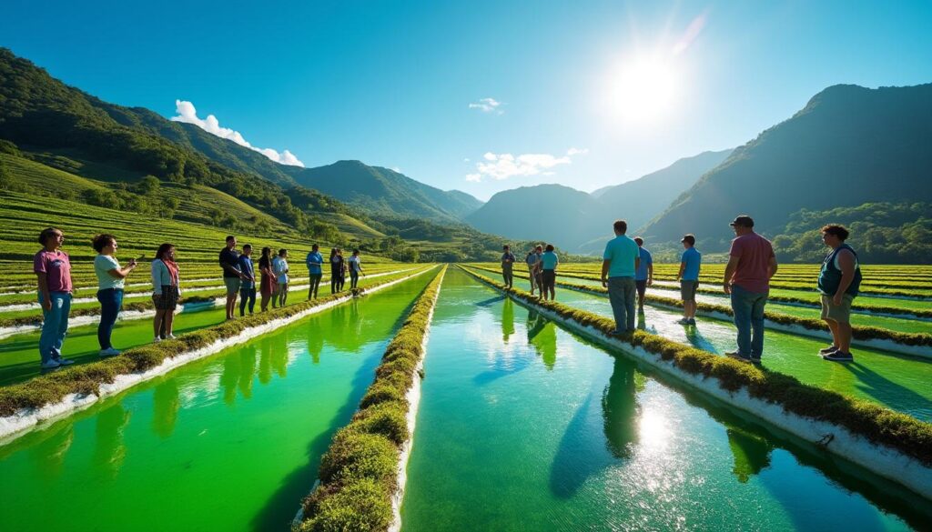 découvrez la ferme de spiruline akal lors d'une visite guidée gratuite : apprenez tout sur la culture de la spiruline et profitez d'une expérience unique au cœur de la nature.